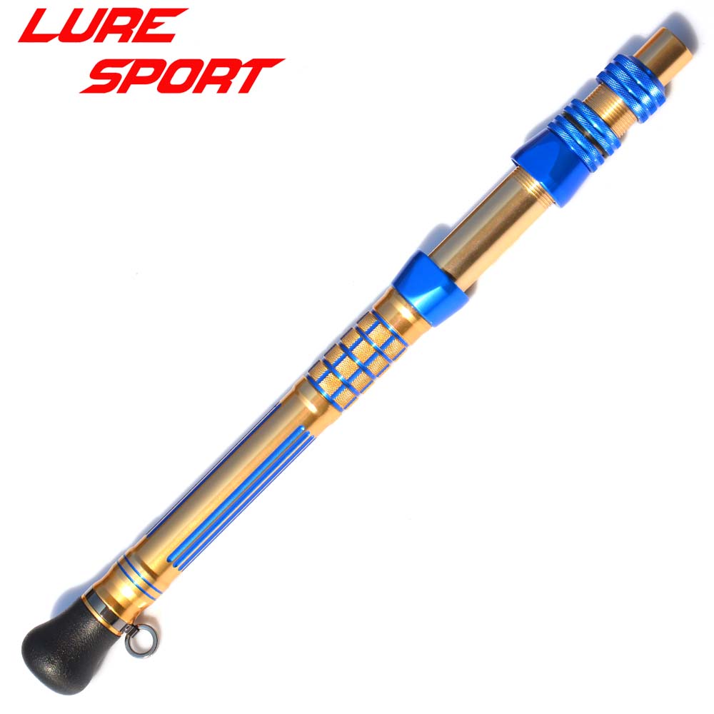 Trolling Reel - LURESPORT 40ซม.สีทองและสีฟ้าแหวนล็อค Handle Heavy Duty Trolling