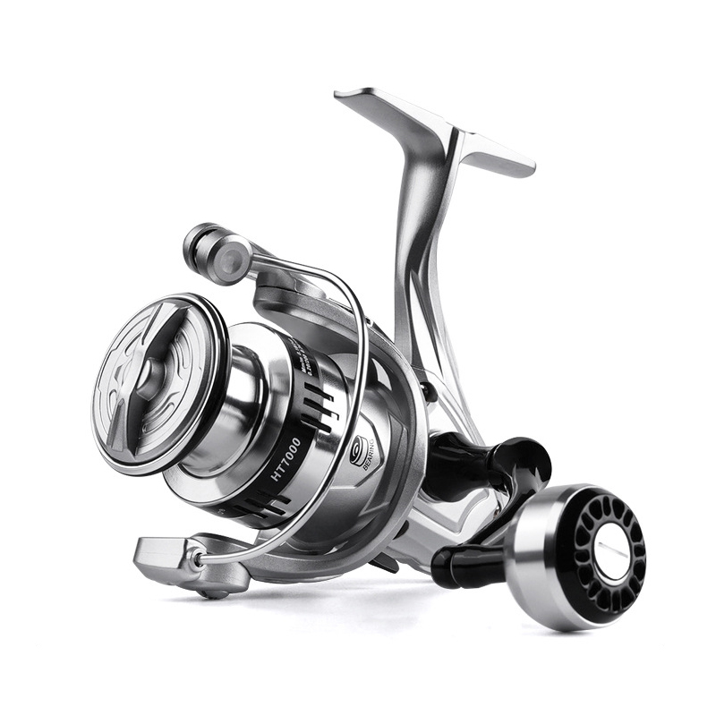 Reel Drag Knob - รอกตกปลาสีเงินแบบสปินนิ่ง น้ำหนักเบาพิเศษ แกนโลหะ ผลิตด้วยเครื่อง CNC ด้ามจับโลหะ
