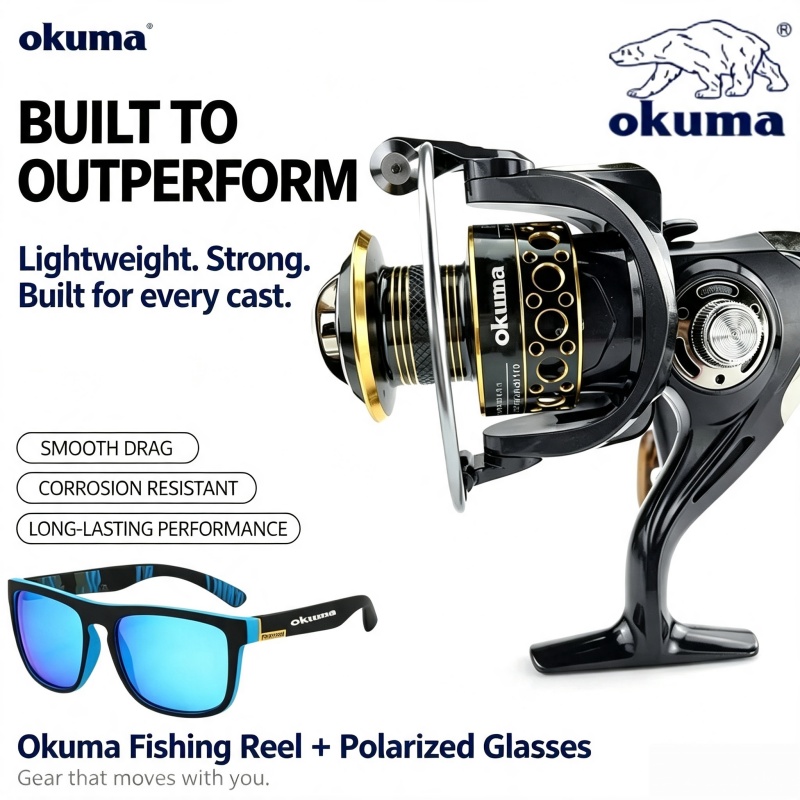 Trolling Reel - OKUMA-รอกตกปลาแบบสปินนิ่ง, รอกตกปลาโลหะน้ำหนักเบาพิเศษ, อุปกรณ์ตกปลา, รอกตกปลา, แรงเบรกสูงสุด 18