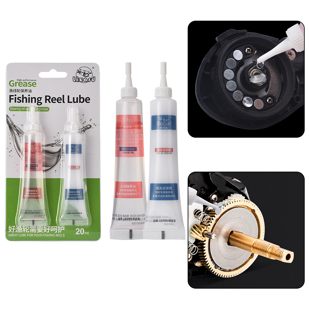 Reel Oil - รอกตกปลา Grease Reel Care รอกตกปลาน้ํามันจาระบีการบํารุงรักษาอุปกรณ์ตกปลาสําหรับหล่อลื่นชิ้นส่วนแรงเสียดทานโลหะ