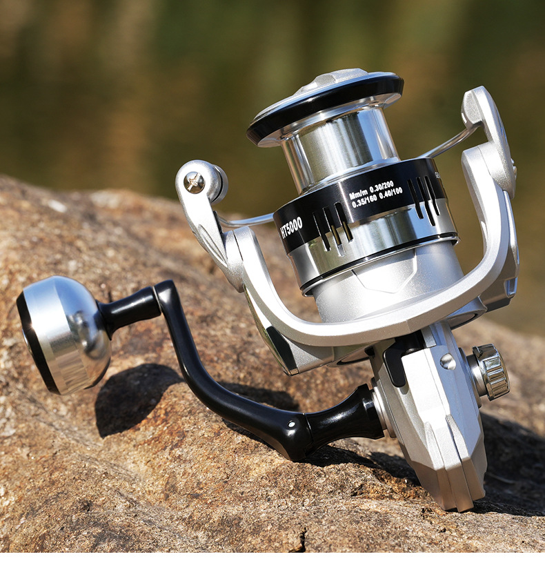 รอกตกปลาสีเงินแบบสปินนิ่ง น้ำห - Reel Drag Knob บทวิจารณ์และราคา