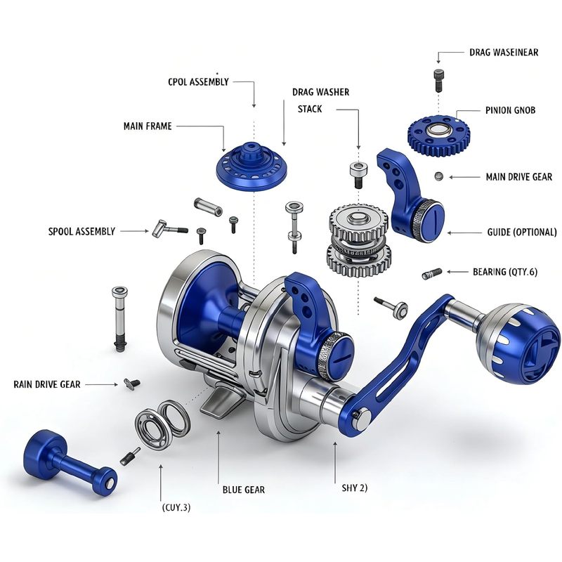 รอกตกปลา Topline Tackle 66 ปอน - Ice Fishing Reel บทวิจารณ์และราคา